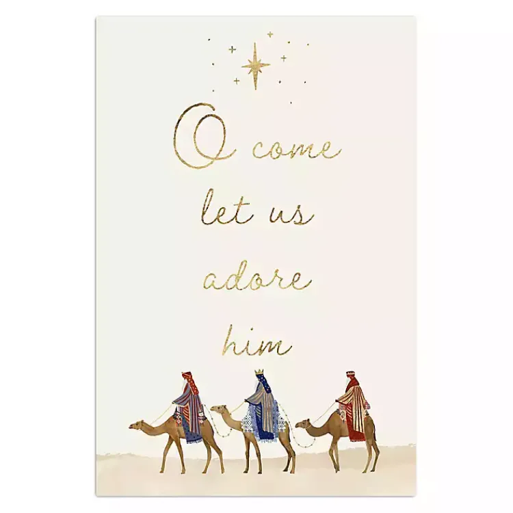 New O' Come Let Us Adore Christmas Wall Plaque Christmas Art & Wall Decor