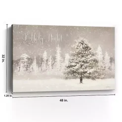 Discount O Holy Night Snowy Tree Canvas Art Print Christmas Art & Wall Decor