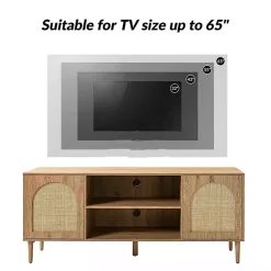 Kirklands Home Tv Stands & Media Consoles|Oak and Natural Rat Media Cabinet Tan