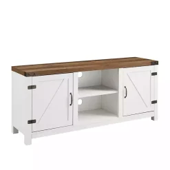 Kirklands Home Tv Stands & Media Consoles|Oak Farmhouse Double Door TV Stand