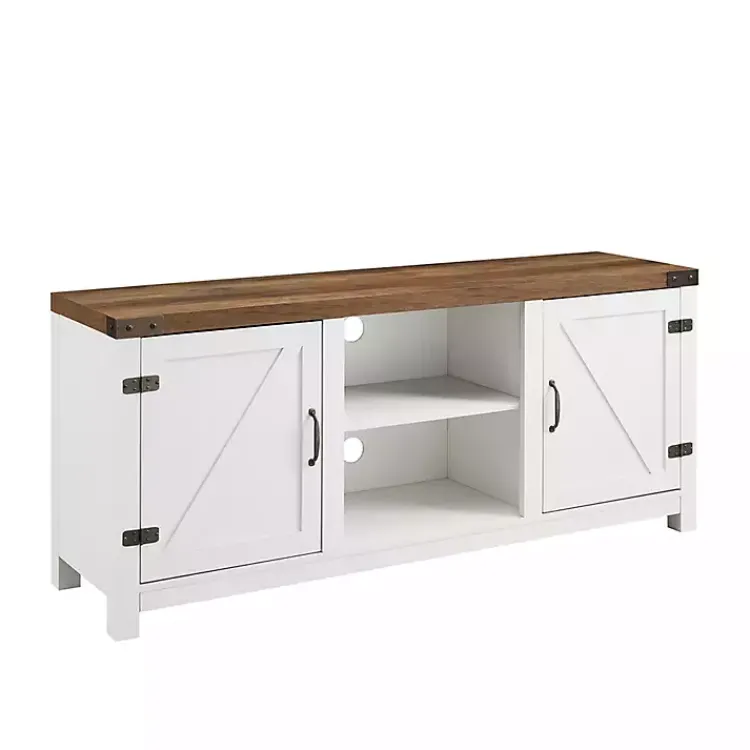 Kirklands Home Tv Stands & Media Consoles|Oak Farmhouse Double Door TV Stand