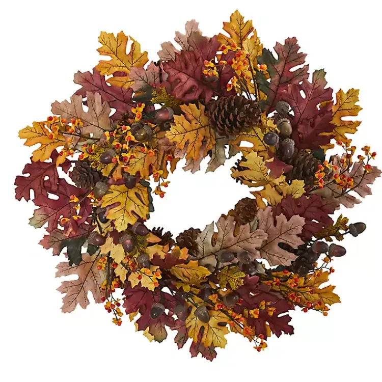 New Oak Leaves and Acorns Wreath Fall