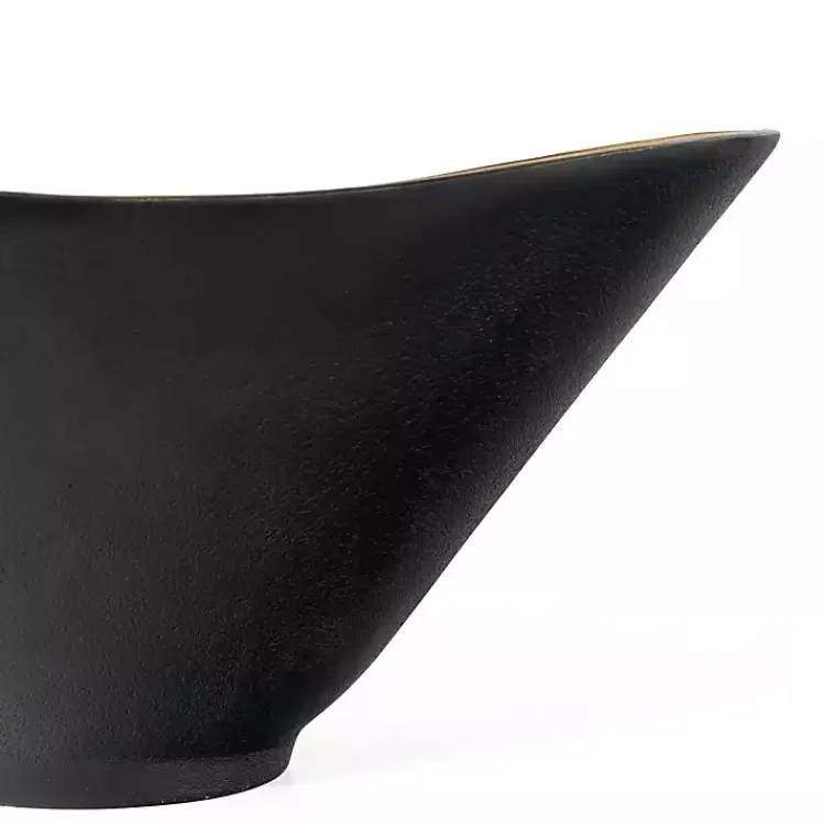 Discount Oblong Black and Gold Bowl, 15 in Decorative Bowls & Jars