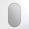Kirklands Home Framed Mirrors|Oblong Black Nouveau Linear Wall Mirror