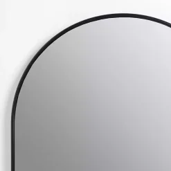 Kirklands Home Framed Mirrors|Oblong Black Nouveau Linear Wall Mirror