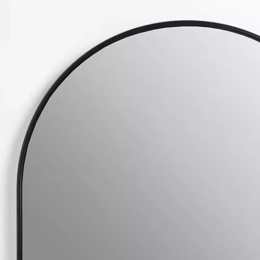 Kirklands Home Framed Mirrors|Oblong Black Nouveau Linear Wall Mirror
