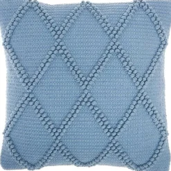 Discount Ocean Diamond Lattice Throw Pillow Pillows