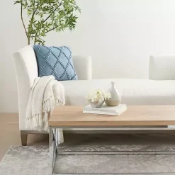 Discount Ocean Diamond Lattice Throw Pillow Pillows