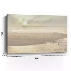 Kirklands Home Canvas Art|Ocean City Pier Canvas Art Print Tan