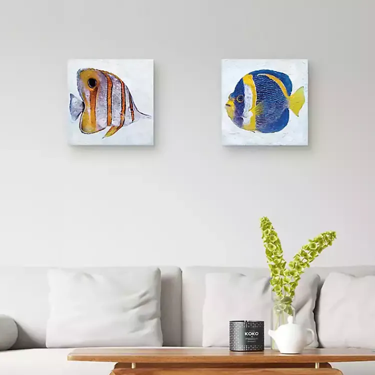 Kirklands Home Canvas Art|Ocean Fish Canvas Art Prints, Set of 2