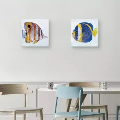 Kirklands Home Canvas Art|Ocean Fish Canvas Art Prints, Set of 2