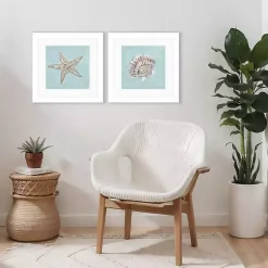 Kirklands Home Framed Art|Ocean Seashells II Framed Art Prints, Set of 2