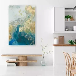 Kirklands Home Canvas Art|Ocean Splash II Canvas Art Print Blue