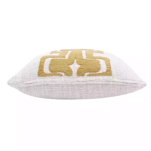 Best Ochre Geometric Stripe Pillow Pillows