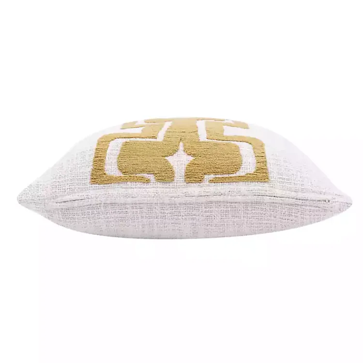Best Ochre Geometric Stripe Pillow Pillows