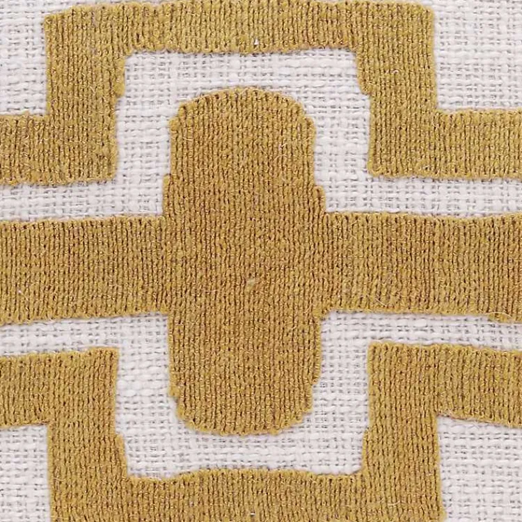 Best Ochre Geometric Stripe Pillow Pillows