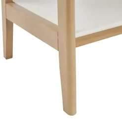 Kirklands Home Bookshelves|Off White Wood Shelves with Natural Frame Bookcase