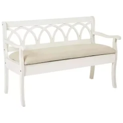 Kirklands Home Entryway Furniture|Off-White Cartland Storage Bench