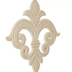 Kirklands Home Wall Plaques|Off-White Distressed Fleur De Lis Wall Decoration Ivory
