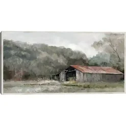 Kirklands Home Canvas Art|Old Gray Barn Framed Canvas Art Print