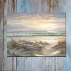 Kirklands Home Outdoor Wall Decor|Old Rowboat Outdoor Canvas Art Print Multi