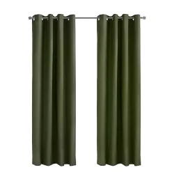 Kirklands Home Curtains & Drapes|Olive Alpine Blackout Curtain Panel, 84 in. Green