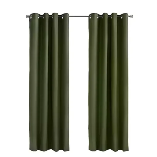 Kirklands Home Curtains & Drapes|Olive Alpine Blackout Curtain Panel, 84 in. Green