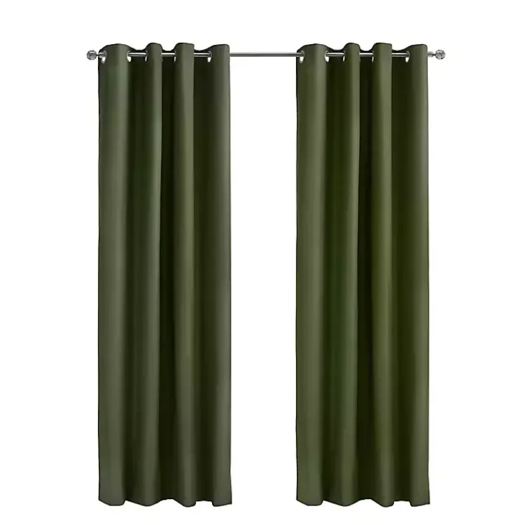 Kirklands Home Curtains & Drapes|Olive Alpine Blackout Curtain Panel, 84 in. Green