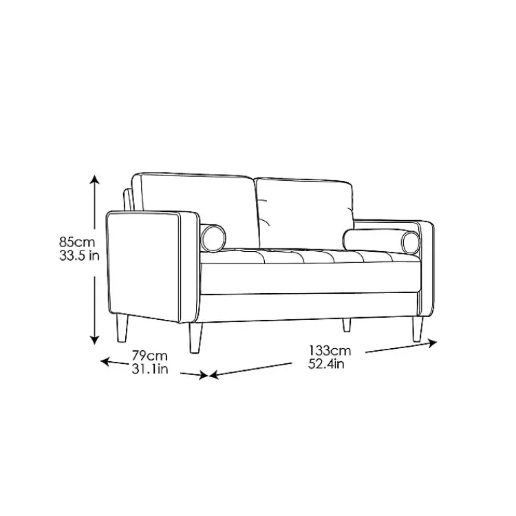 Kirklands Home Sofas & Loveseats|Olive Chelsea Modern Loveseat Green