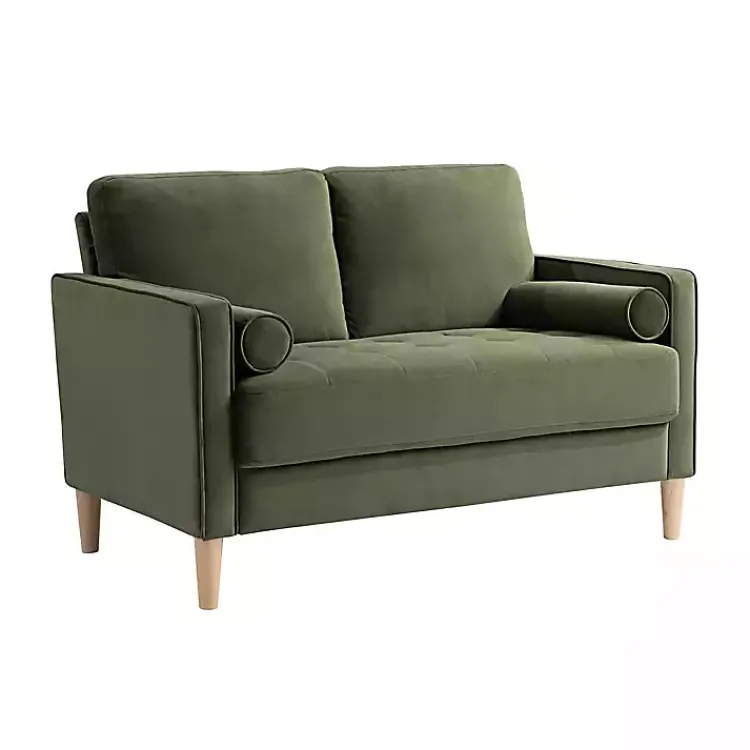 Kirklands Home Sofas & Loveseats|Olive Chelsea Modern Loveseat Green