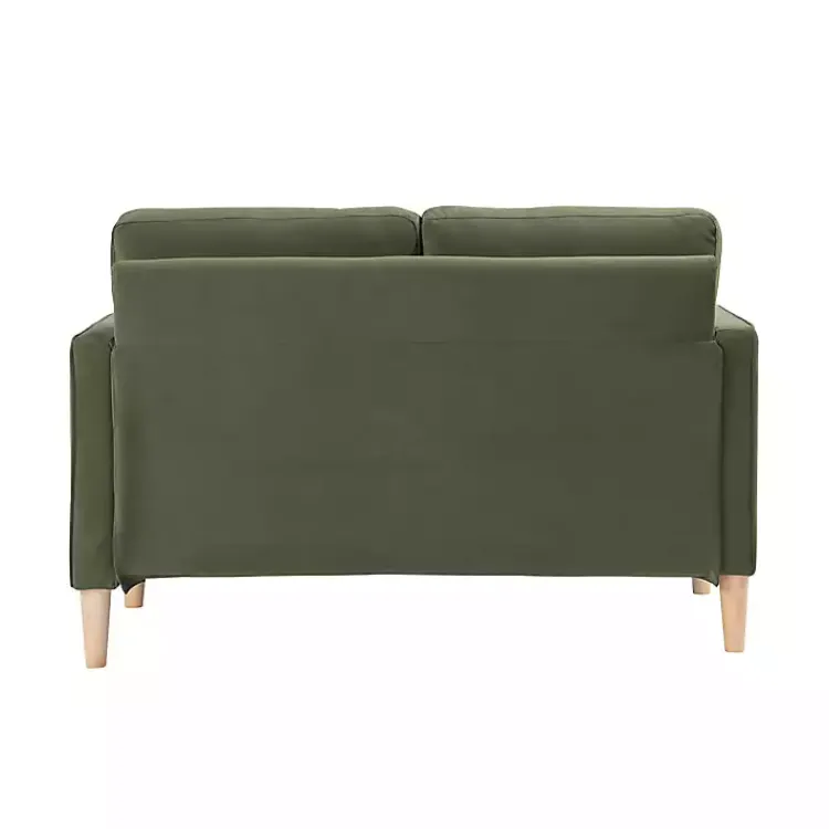 Kirklands Home Sofas & Loveseats|Olive Chelsea Modern Loveseat Green