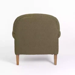 Kirklands Home Accent Chairs|Olive Boucle Tufted Chair & Ottoman Set Green