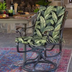 Kirklands Home Outdoor Cushions & Pillows|Onyx Cebu Luxe Outdoor Dining Chair Cushion Black