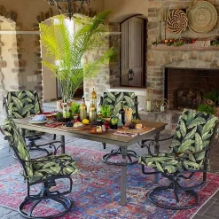 Kirklands Home Outdoor Cushions & Pillows|Onyx Cebu Luxe Outdoor Dining Chair Cushion Black