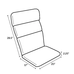 Kirklands Home Outdoor Cushions & Pillows|Onyx Cebu Outdoor Adirondack Cushion