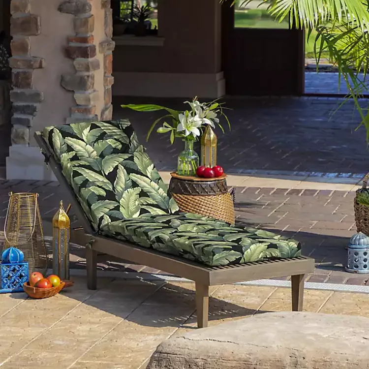 Kirklands Home Outdoor Cushions & Pillows|Onyx Cebu Outdoor Chaise Cushion