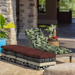 Kirklands Home Outdoor Cushions & Pillows|Onyx Cebu Outdoor Chaise Cushion