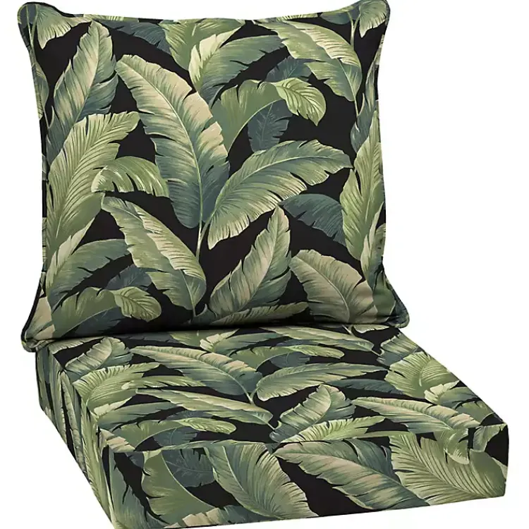 Kirklands Home Outdoor Cushions & Pillows|Onyx Cebu 2-pc. Outdoor Deep Seat Cushion
