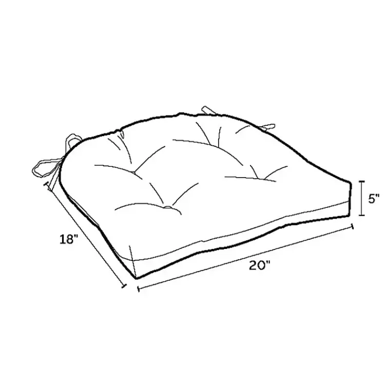 Kirklands Home Outdoor Cushions & Pillows|Onyx Cebu 2-pc. Outdoor Wicker Chair Cushion Set