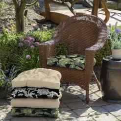 Kirklands Home Outdoor Cushions & Pillows|Onyx Cebu 2-pc. Outdoor Wicker Chair Cushion Set