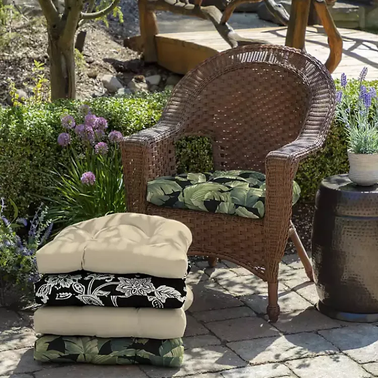 Kirklands Home Outdoor Cushions & Pillows|Onyx Cebu 2-pc. Outdoor Wicker Chair Cushion Set