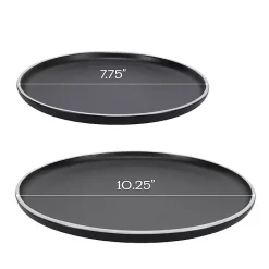 Kirklands Home Dinnerware|Onyx Eliza 16-pc. Dinnerware Set Black