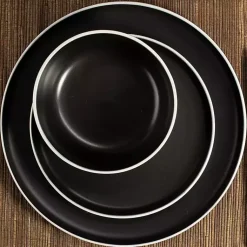 Kirklands Home Dinnerware|Onyx Eliza 12-pc. Dinnerware Set Black