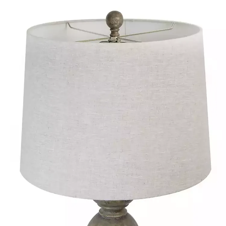 Kirklands Home Table Lamps|Opal Rustic Wood Table Lamps, Set of 2 Gray