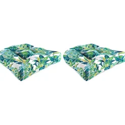 Kirklands Home Outdoor Cushions & Pillows|Opal Vida Wicker Seat Outdoor Cushions, Set of 2 Green