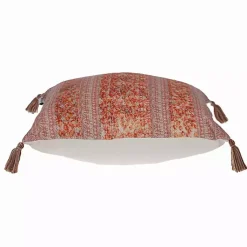 New Orange and Pink Floral Stripe Pillow Pillows