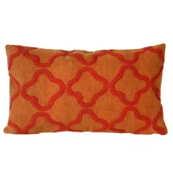 Kirklands Home Outdoor Cushions & Pillows|Crewelwork Embroidered Outdoor Pillow Orange