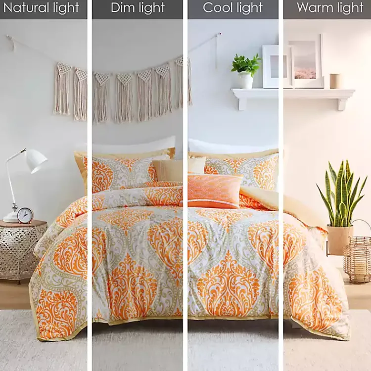 Kirklands Home Comforters|Orange Damask 5-pc. California King Comforter Set