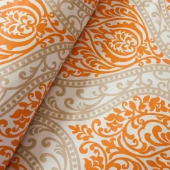 Kirklands Home Comforters|Orange Damask 4-pc. Twin/Twin XL Comforter Set