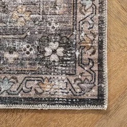 Kirklands Home Accent Rugs|Orange Distressed Medallion Washable Runner